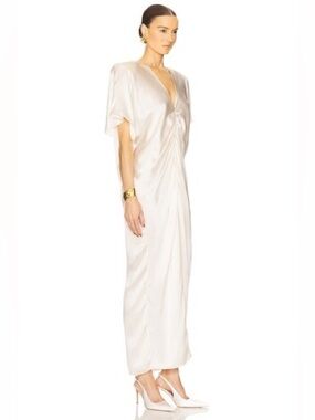 Helsa 
The Demeter Dress in Silk Lyocell in Cream
